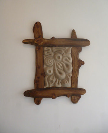 mud and wood panel